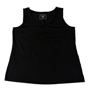 Charter Club Black Tank Top Sleeveless Scoop Neck Stretch Plus Size 1X
